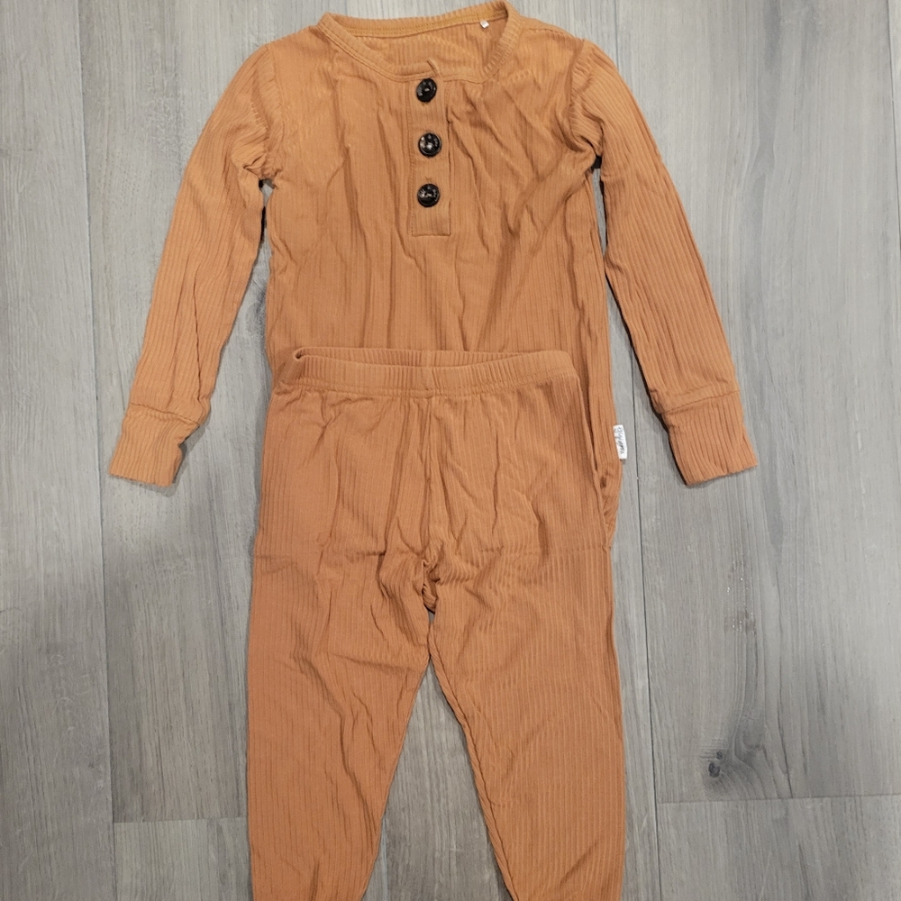 Bamboo Long Sleeve Boys Set Button-Up Jumpsuit Bundle Of Three